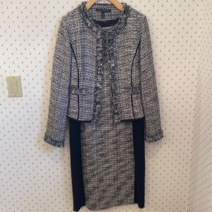 Beautiful White House, Black market dress and matching jacket